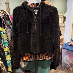 Hot Topic Black Fuzzy Hoodie